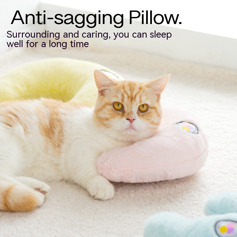 KFX-5769021 Cat U-shaped Memory Foam Pillow in Multiple Colors