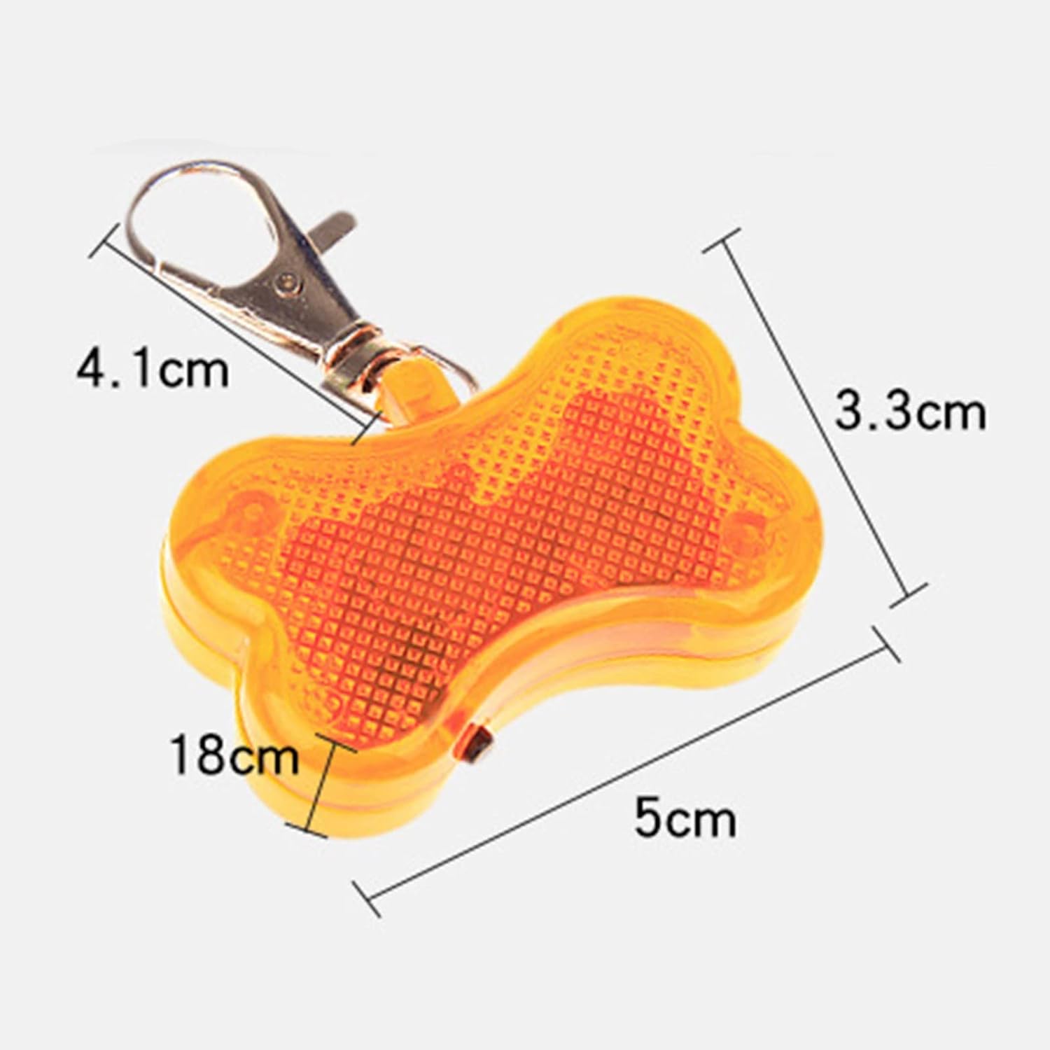 KFX-5769661 Luminous Anti-Lost Pendant for Cats and Dogs - LED Bone Shaped Collar Accessory