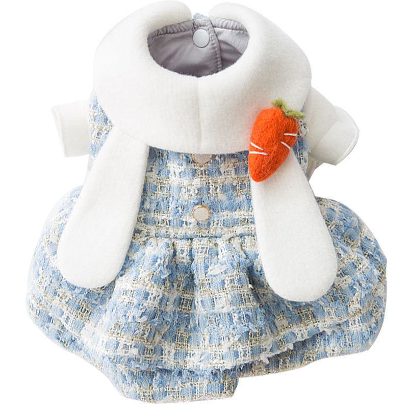 KFX-5769789 Cozy Woolen Dress for Dogs and Cats - Soft Brushed Fabric Autumn/Winter Style