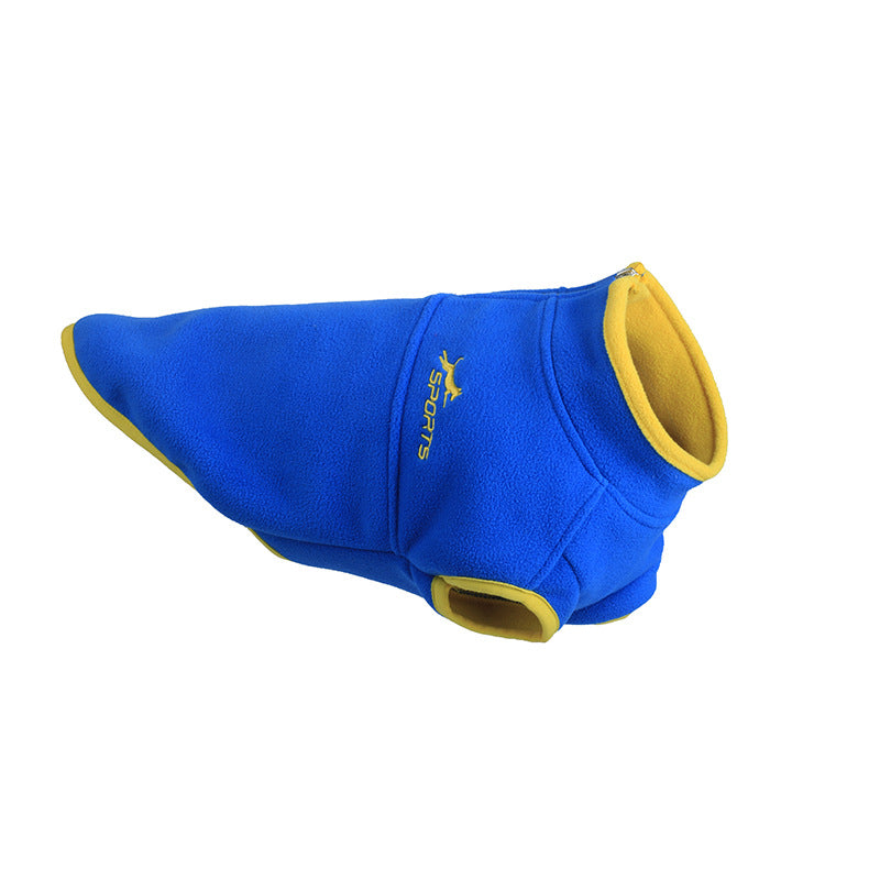 KFX-5770557 Cozy Thick Polar Fleece Pet Sweater with Zipper Stand Collar in Multiple Colors