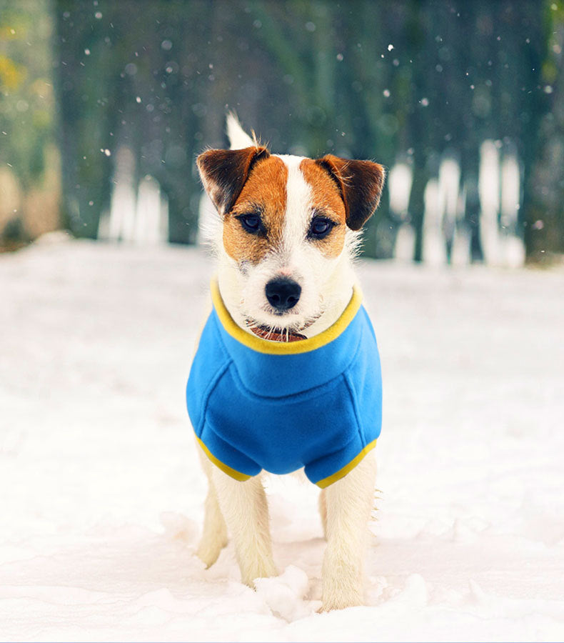 KFX-5770557 Cozy Thick Polar Fleece Pet Sweater with Zipper Stand Collar in Multiple Colors
