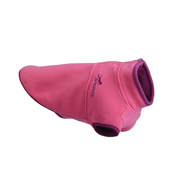 KFX-5770557 Cozy Thick Polar Fleece Pet Sweater with Zipper Stand Collar in Multiple Colors