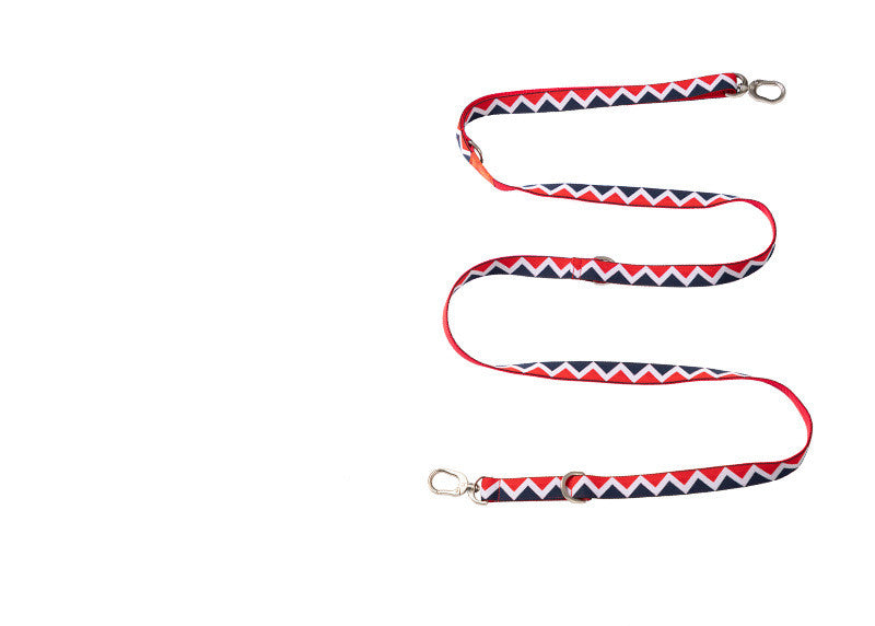 KFX-5771965 Adjustable Rainbow Multifunctional Traction Rope in Red and Green