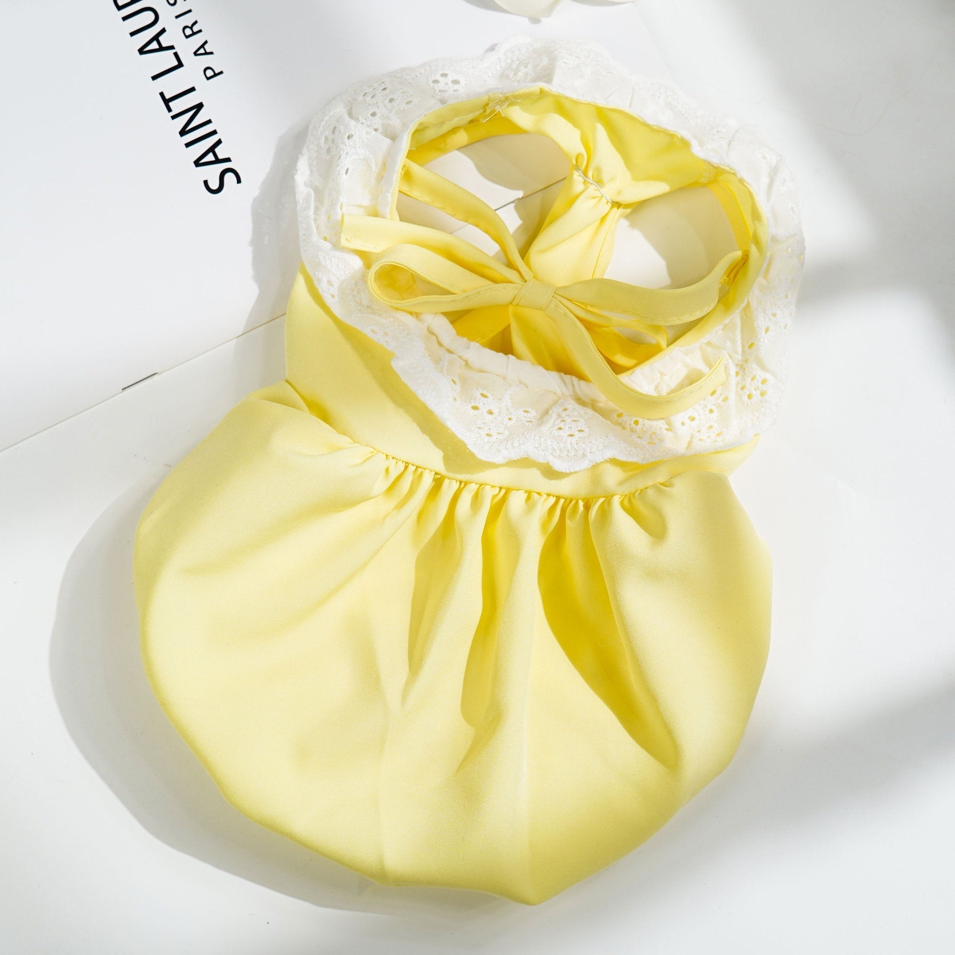 KFX-5772733 Lightweight Summer Cat Clothes in Yellow and Pink - Available in S, M, L, XL