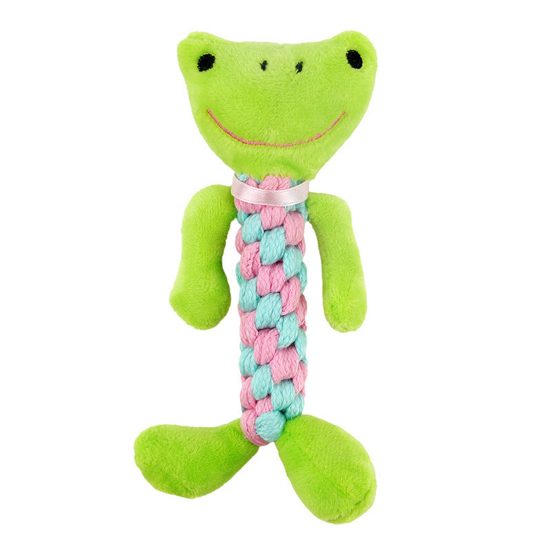 KFX-5772989 Durable Pet Molar Training Toy for Dogs - Soft Short Plush Design, 19cm x 8cm