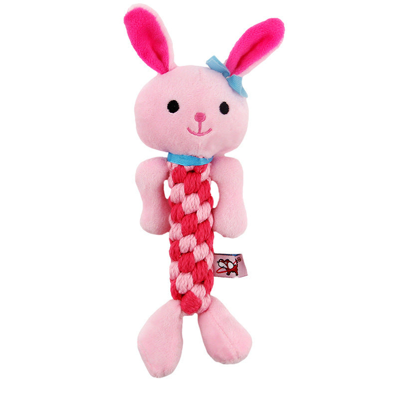 KFX-5772989 Durable Pet Molar Training Toy for Dogs - Soft Short Plush Design, 19cm x 8cm