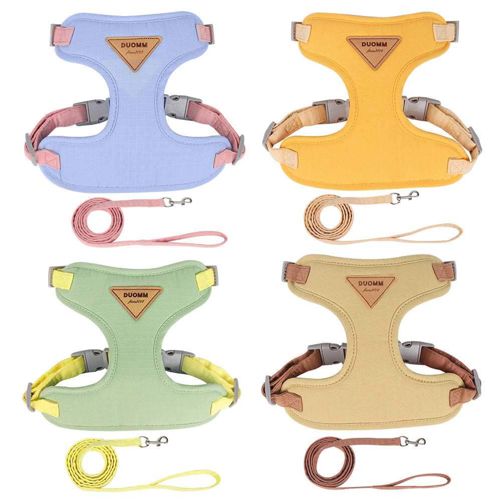 KFX-5783485 Pet Handheld Anti-Break Loose Cat Safety Harness and Leash Set in Multiple Colors