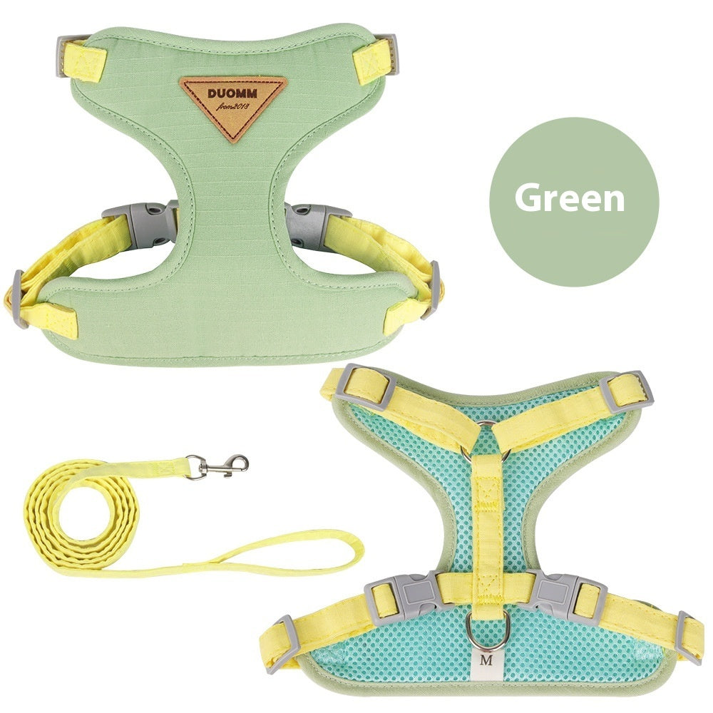 KFX-5783485 Pet Handheld Anti-Break Loose Cat Safety Harness and Leash Set in Multiple Colors