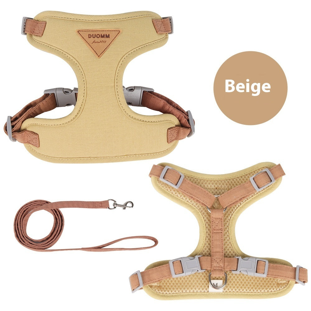 KFX-5783485 Pet Handheld Anti-Break Loose Cat Safety Harness and Leash Set in Multiple Colors