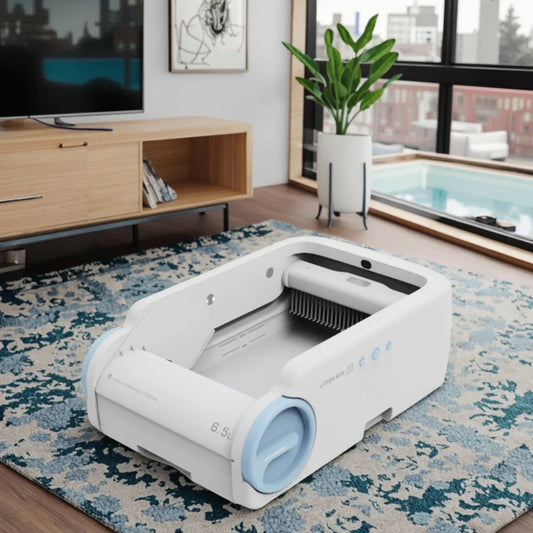KFX-578707 Fully Automatic Cat Litter Box with Anti-Odor, Smart Cleaning & Deodorization Features