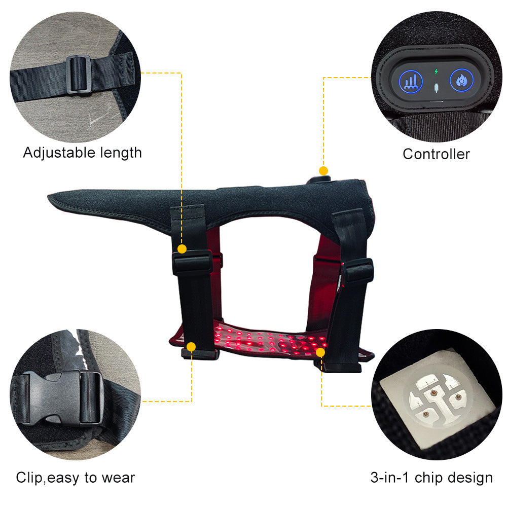 KFX-5788733 Red-Light Infrared Therapeutic Heating Fabric for Dogs - 5W, 120° Effective Range, 40 Lamp Beads