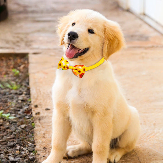 KFX-5791421 Sunflower Pet Bow Tie for Dogs – Summer Floral Design in Various Colors