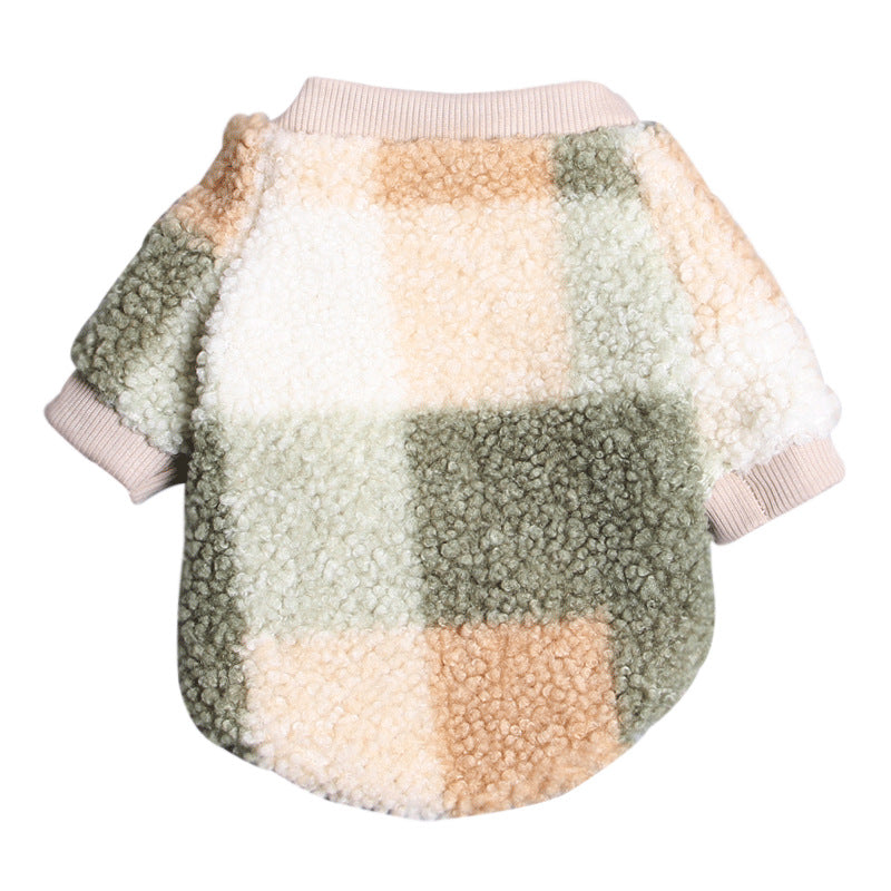 KFX-5791805 Lamb Cashmere Dog Sweater for Autumn and Winter – Two-Legged Clothes for Small Breeds