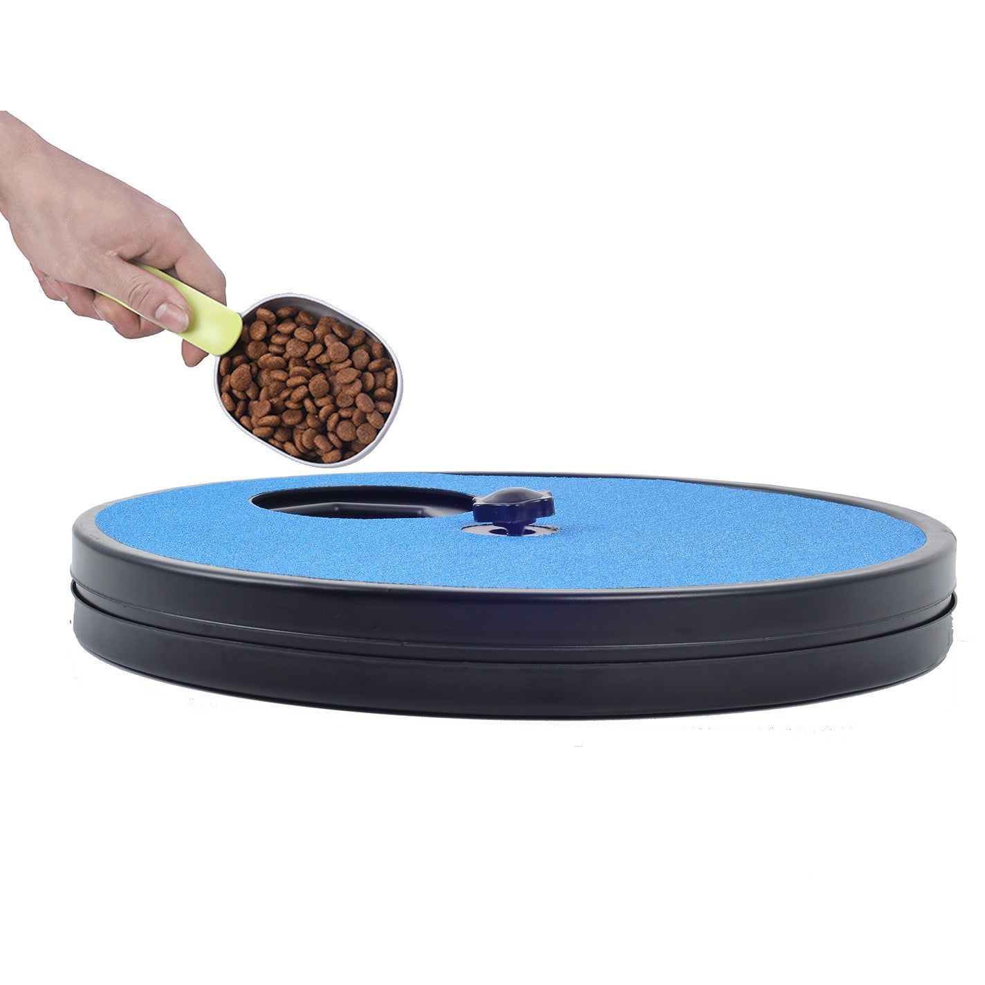 KFX-5796029 Slow Feeder Pet Toy for Grinding Nails - Black and Blue Plastic Chew Toy