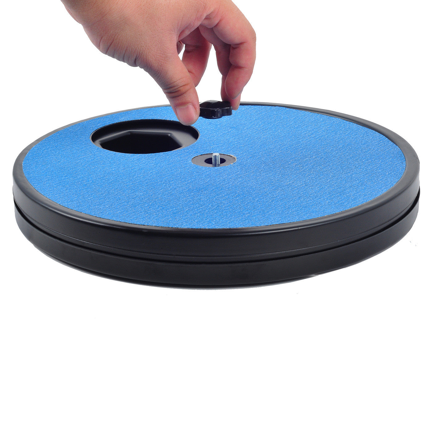 KFX-5796029 Slow Feeder Pet Toy for Grinding Nails - Black and Blue Plastic Chew Toy