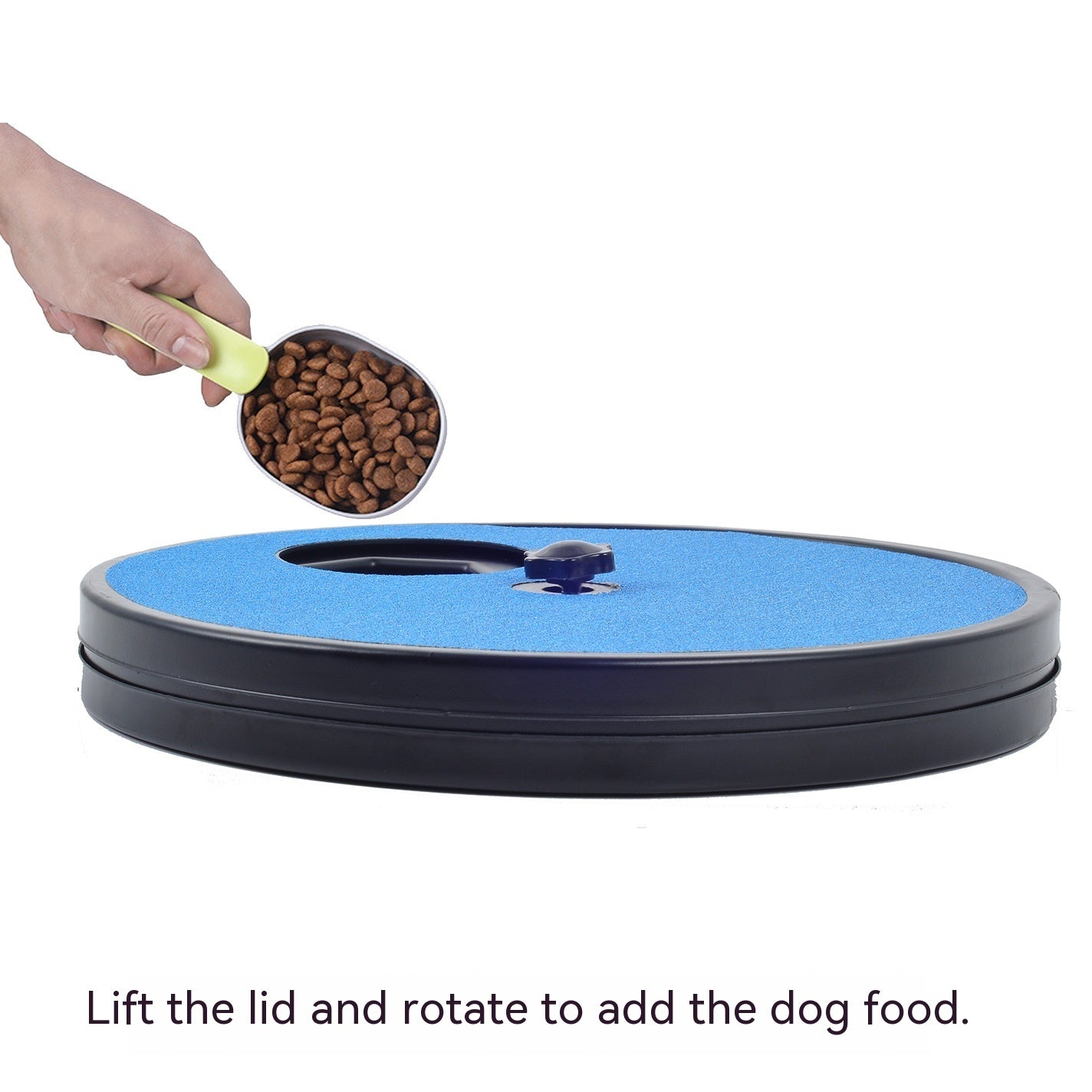 KFX-5796029 Slow Feeder Pet Toy for Grinding Nails - Black and Blue Plastic Chew Toy