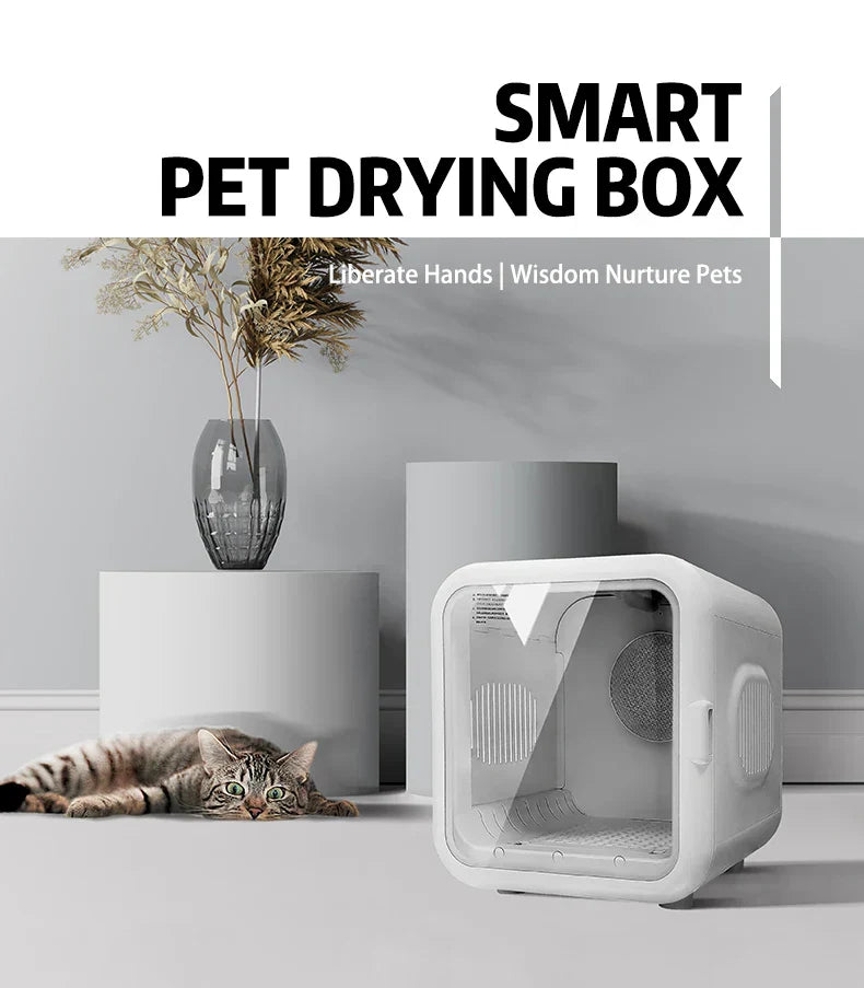 KFX-579667 Smart Pet Hair Drying Box with Low Noise Air Blower for Dogs and Cats, 1000W, Eco-Friendly Design