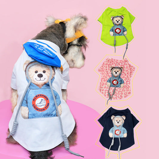 KFX-5797565 Summer Cotton T-Shirt for Small and Medium Dogs and Cats in Various Colors