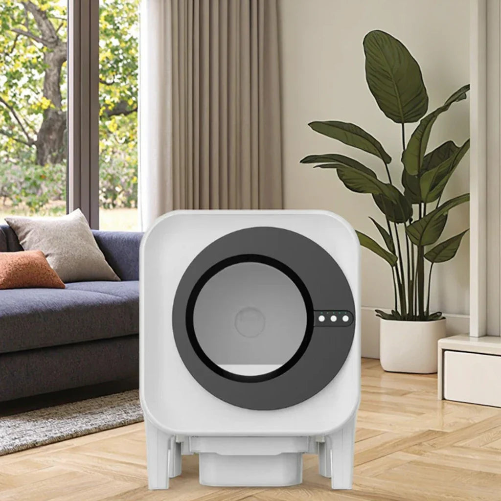 KFX-579859 Automatic Self-Cleaning Cat Litter Box with Air Purifier and Spacious Enclosed Design
