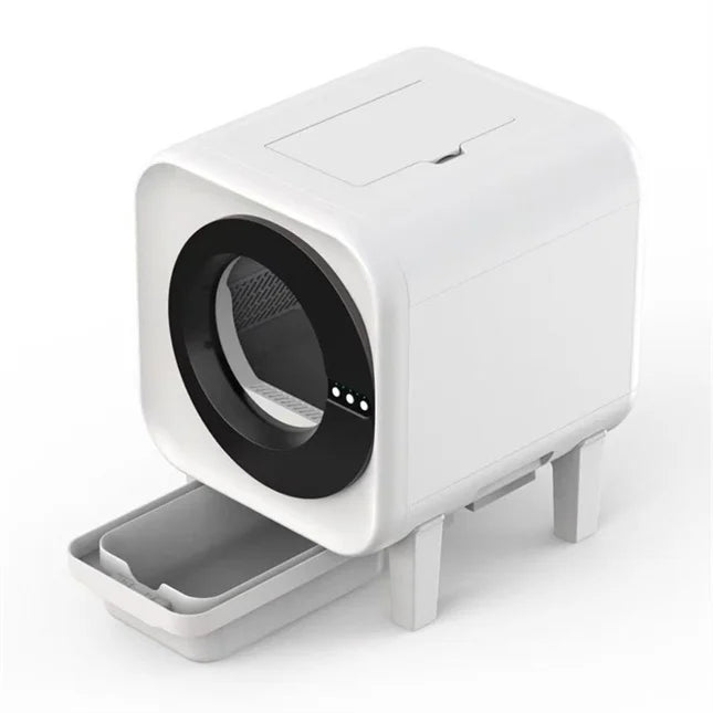 KFX-579859 Automatic Self-Cleaning Cat Litter Box with Air Purifier and Spacious Enclosed Design
