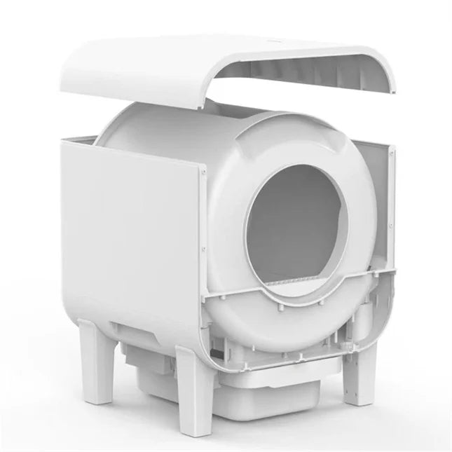 KFX-579859 Automatic Self-Cleaning Cat Litter Box with Air Purifier and Spacious Enclosed Design