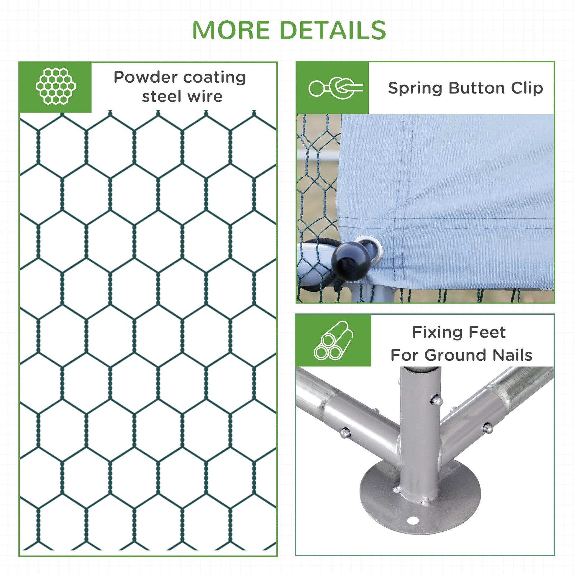 KFX-5798845 Large Outdoor Chicken Coop with Run, Waterproof and Anti-UV Cover for Poultry Protection