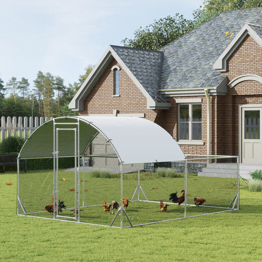 KFX-5798845 Large Outdoor Chicken Coop with Run, Waterproof and Anti-UV Cover for Poultry Protection