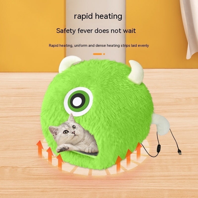 KFX-5799229 Electrically Heated Plush Cat Litter Pad for Pets Up to 15 Pounds - 50x65cm