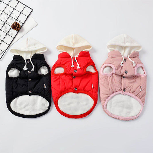 KFX-5799357 Casual Cotton Vest for Dogs - Available in Black, Red, and Pink, Sizes S to XXL