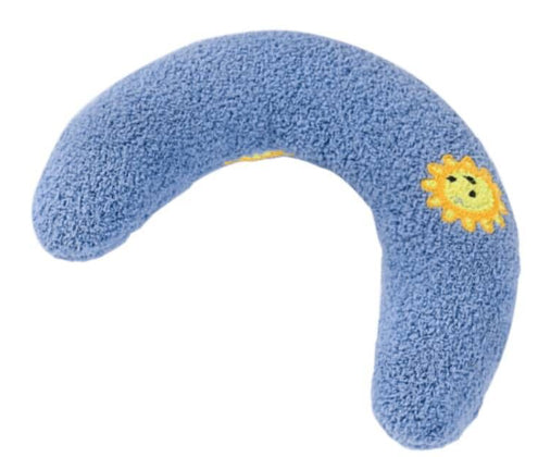 KFX-5801789 Cozy U-Shaped Pillow for Cats and Small Dogs - Soft Faux Fur Headrest for Deep Sleep and Comfort