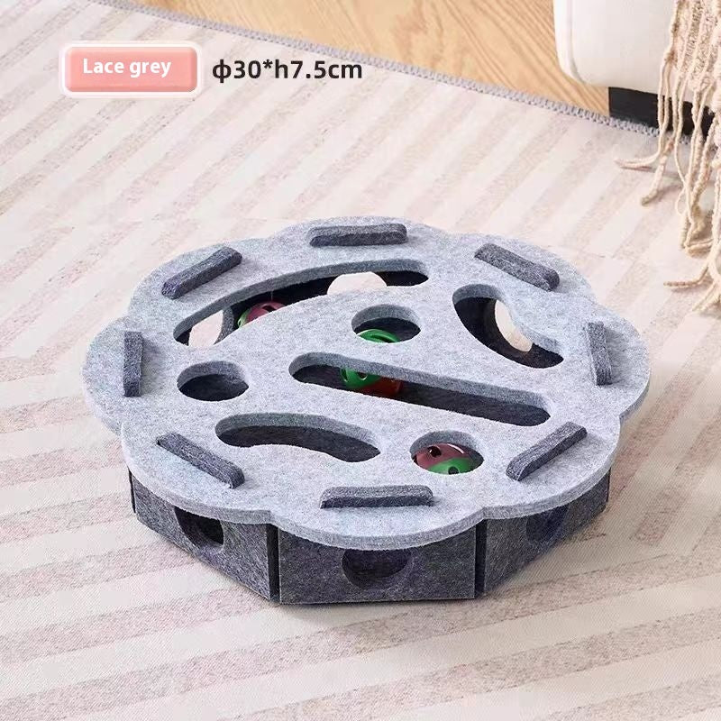 KFX-5802429 Cat Toy Set with Flower Shape Design and Bells - Fun Relief Play for Cats