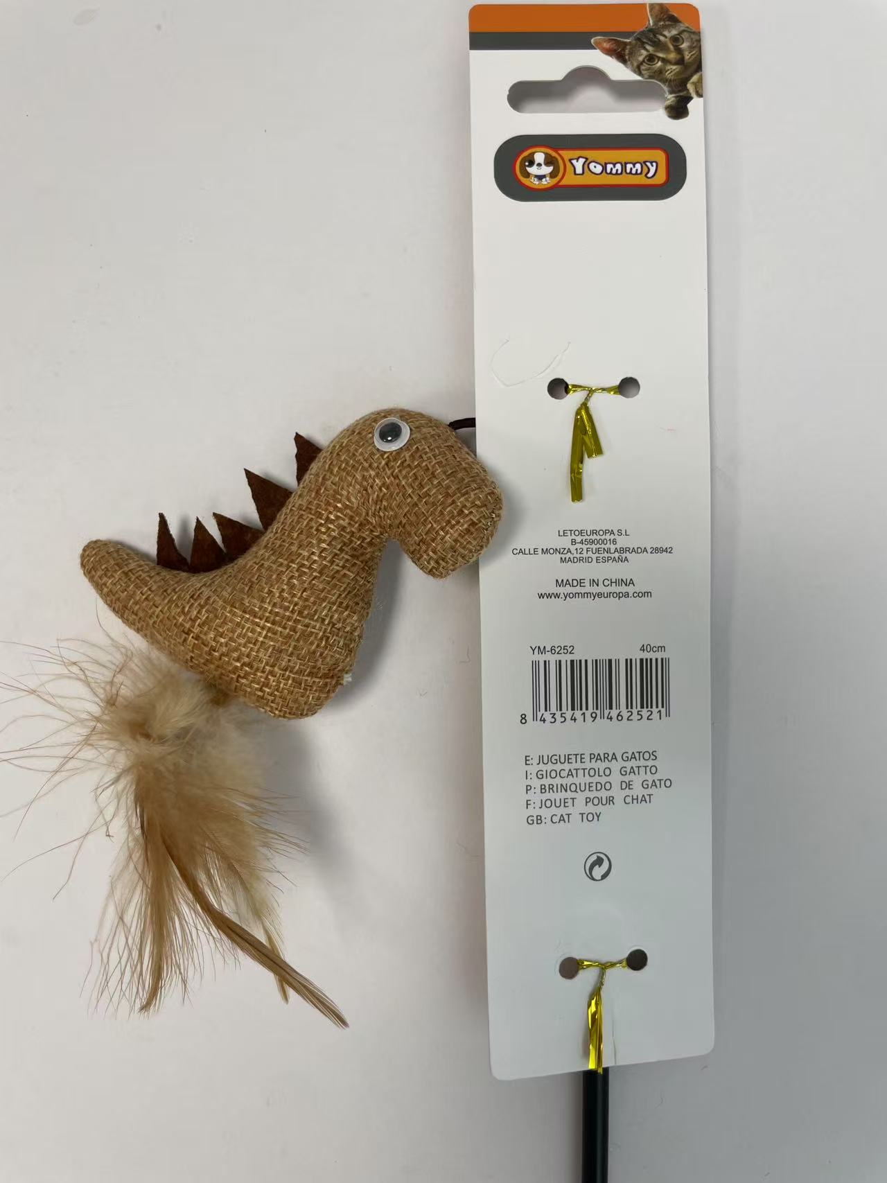 KFX-5805757 Dinosaur-Themed Cat Teaser Toy for Engaging Playtime Fun