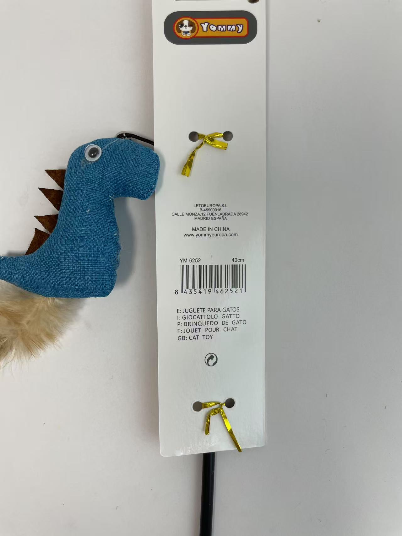 KFX-5805757 Dinosaur-Themed Cat Teaser Toy for Engaging Playtime Fun