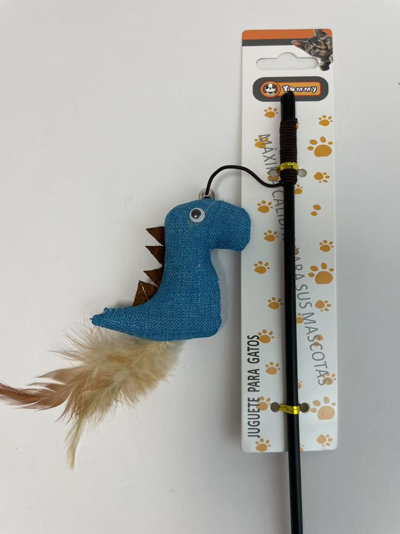 KFX-5805757 Dinosaur-Themed Cat Teaser Toy for Engaging Playtime Fun