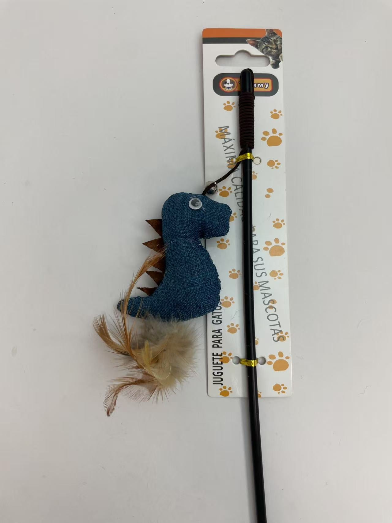 KFX-5805757 Dinosaur-Themed Cat Teaser Toy for Engaging Playtime Fun