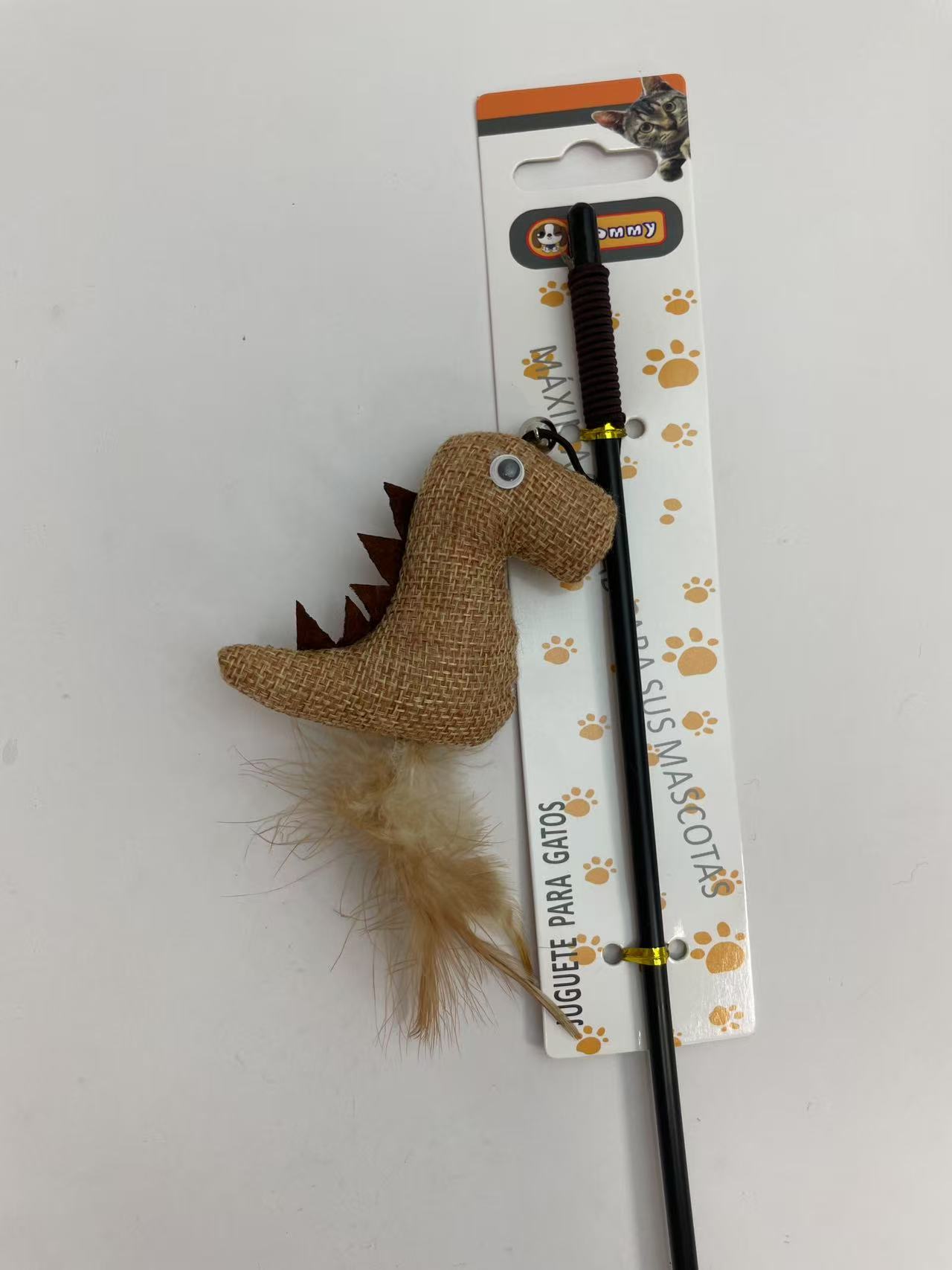 KFX-5805757 Dinosaur-Themed Cat Teaser Toy for Engaging Playtime Fun