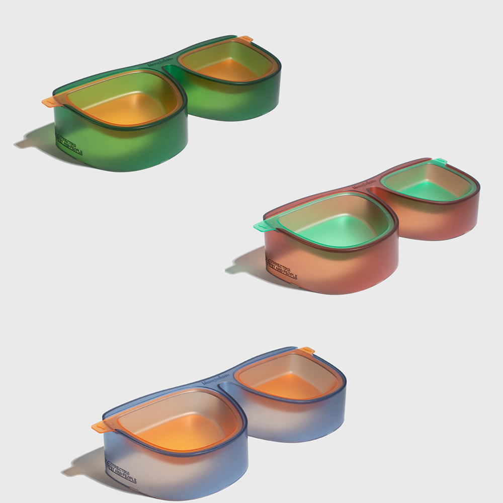 KFX-5806909 Large Capacity Anti- overturning Double Bowl for Cats with Slant Design and Easy Clean Base