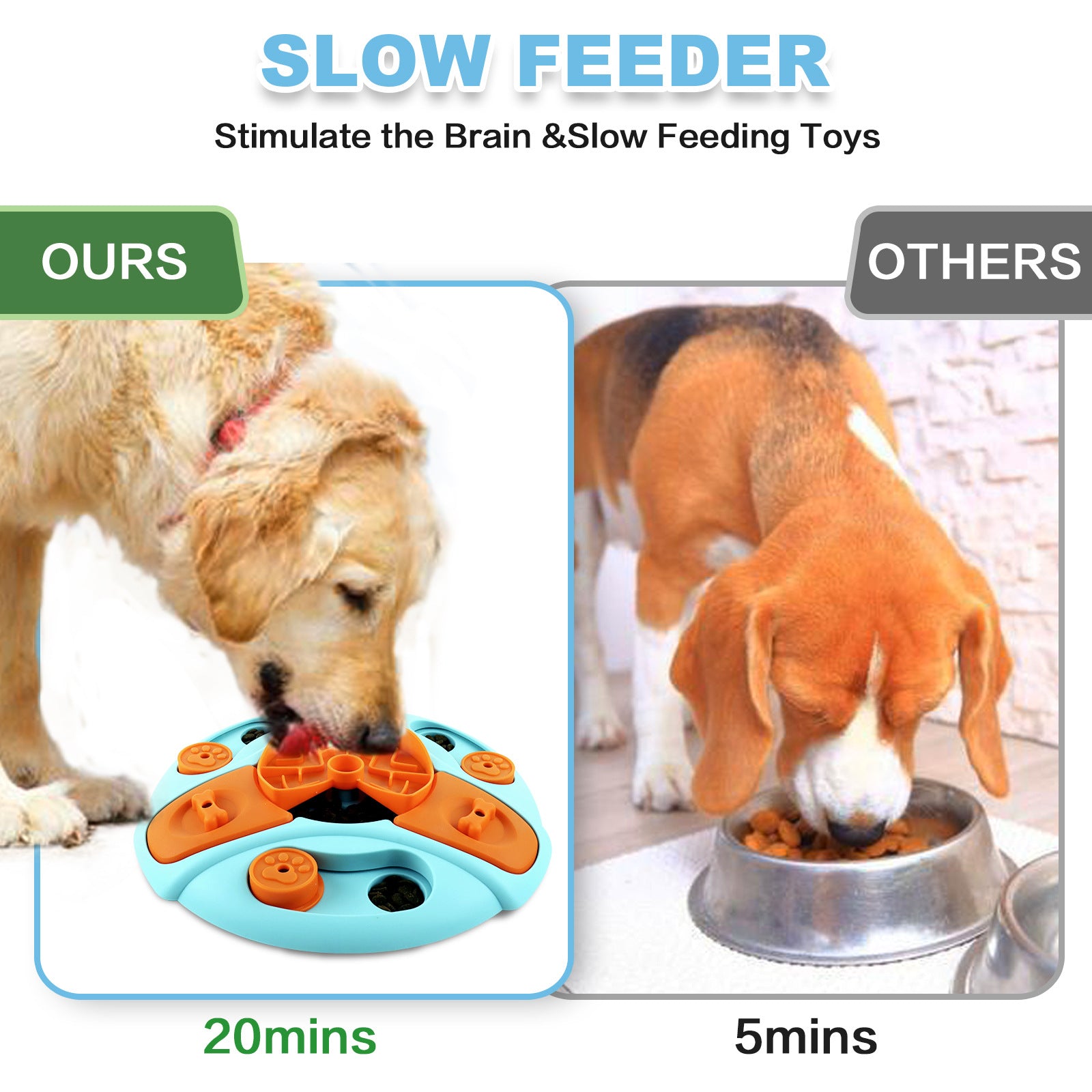 KFX-5808189 Interactive Dog Puzzle Feeder Toy for Cognitive Development and Reduced Destructive Behaviors