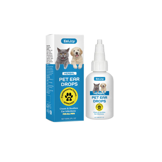 KFX-5808573 Natural Pet Ear Drops for Relief and Care, with Coconut Oil and Herbal Extracts
