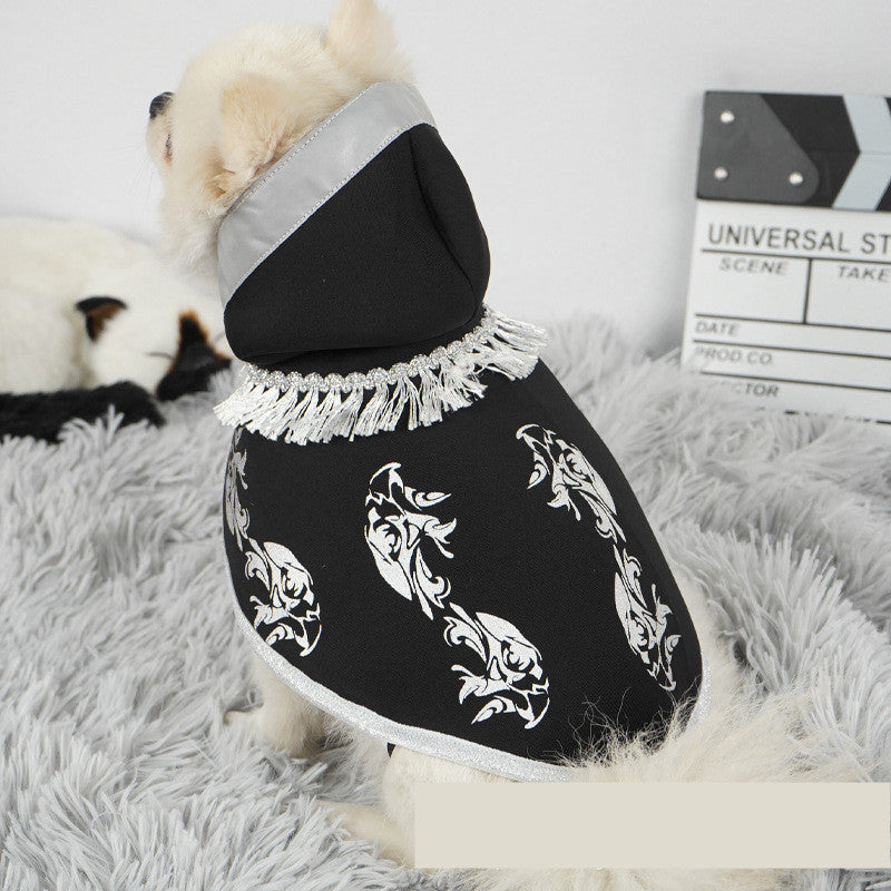 KFX-5809085 Pet Halloween Cloak for Dogs - Acrylic Material, Black, Available in Multiple Sizes