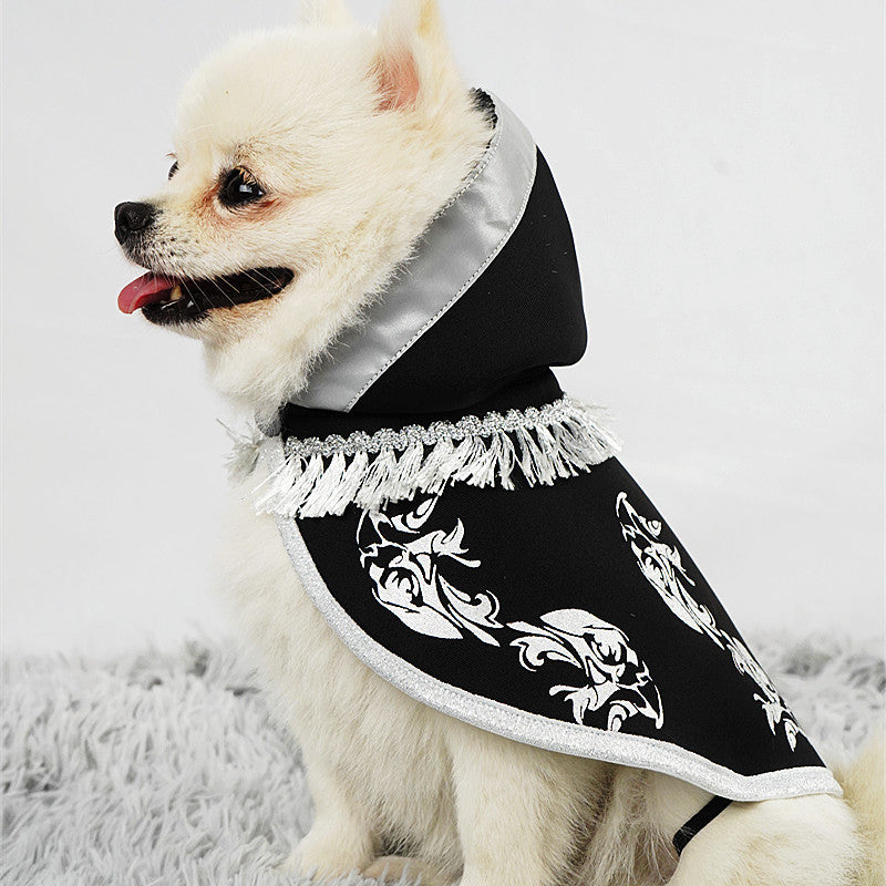 KFX-5809085 Pet Halloween Cloak for Dogs - Acrylic Material, Black, Available in Multiple Sizes