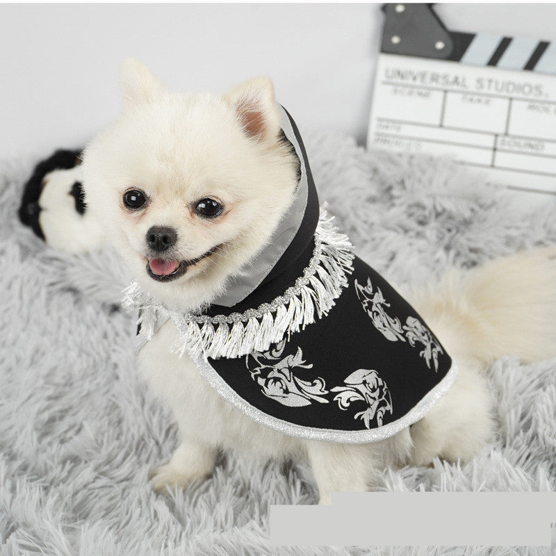 KFX-5809085 Pet Halloween Cloak for Dogs - Acrylic Material, Black, Available in Multiple Sizes