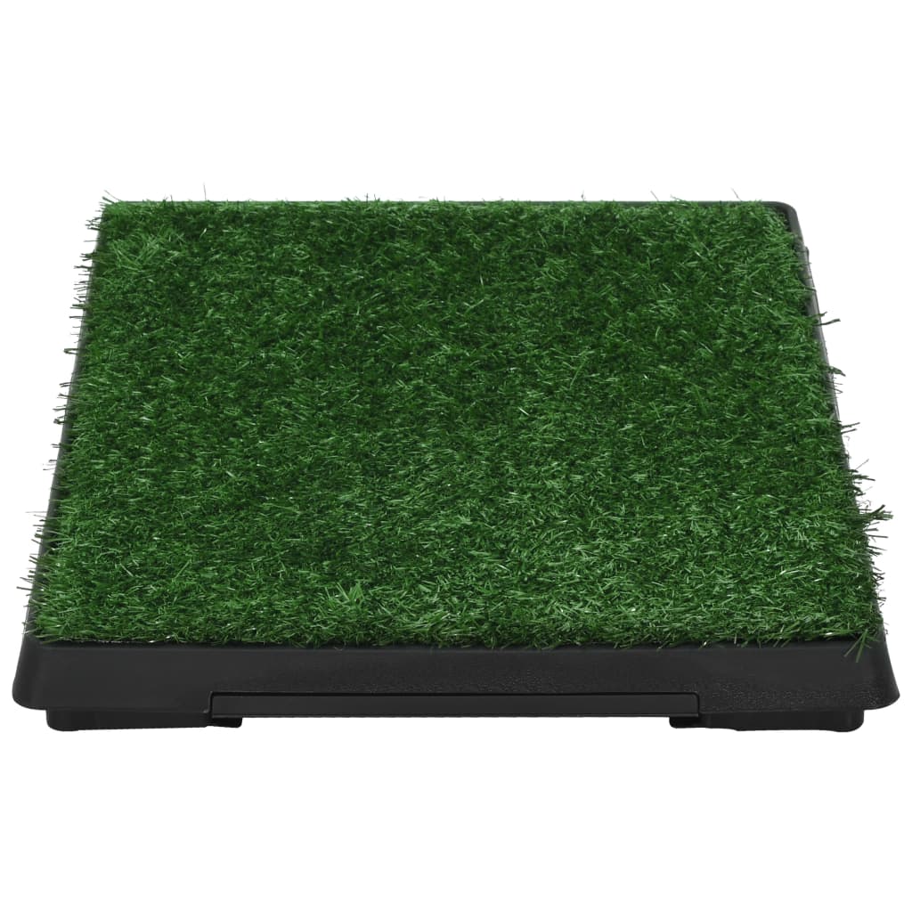 KFX-5810877 Pet Toilet with Artificial Grass Mat and Removable Tray for Easy Cleanup - 63x50 cm