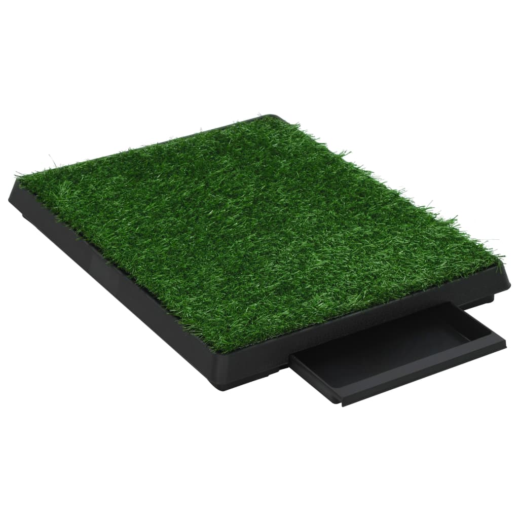 KFX-5810877 Pet Toilet with Artificial Grass Mat and Removable Tray for Easy Cleanup - 63x50 cm