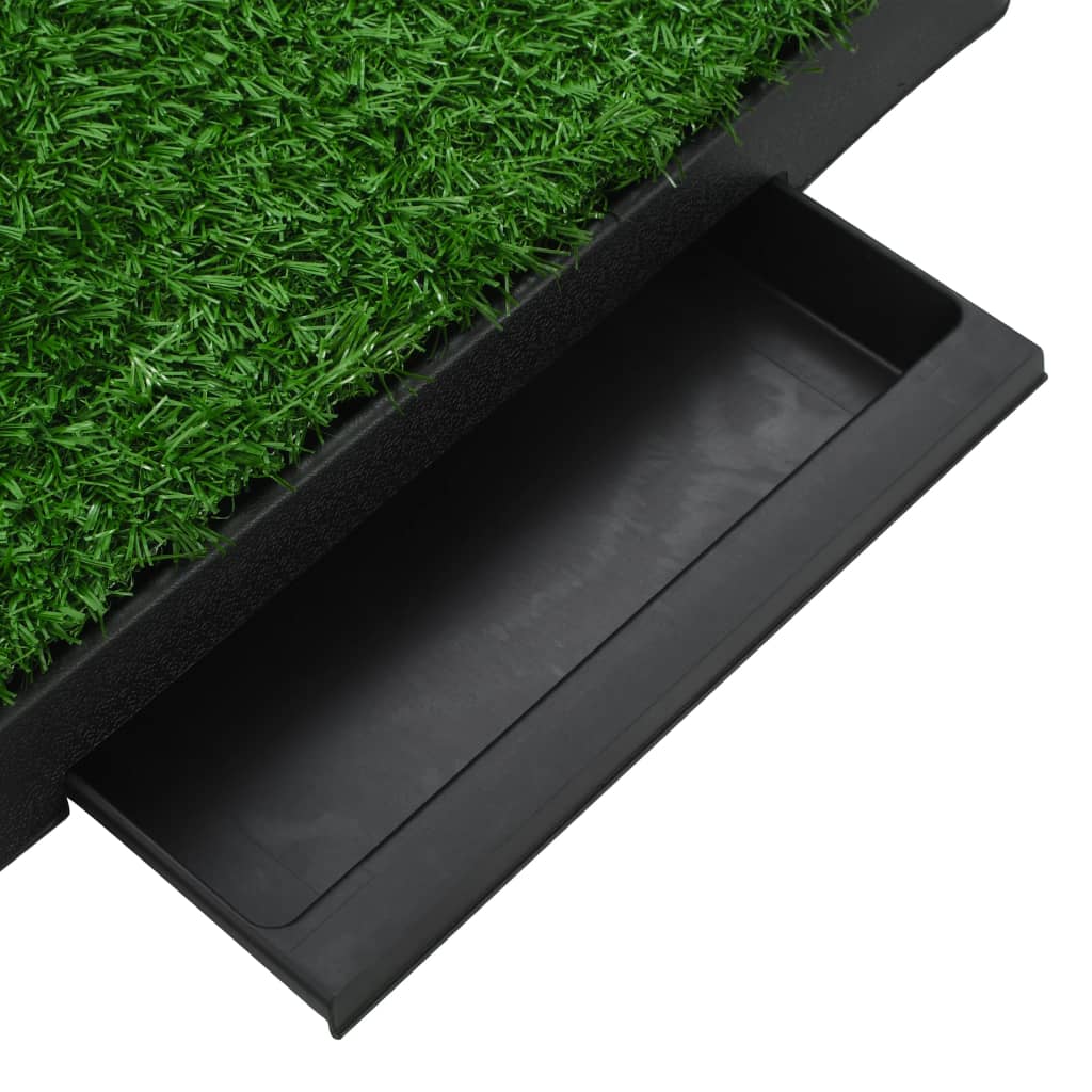 KFX-5810877 Pet Toilet with Artificial Grass Mat and Removable Tray for Easy Cleanup - 63x50 cm