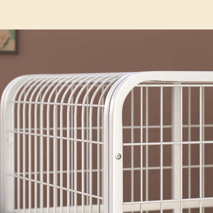 KFX-5812157 Indoor Fenced Corgi Kennel - Square Tube Design in White, Pink, or Black, 54x34x49cm