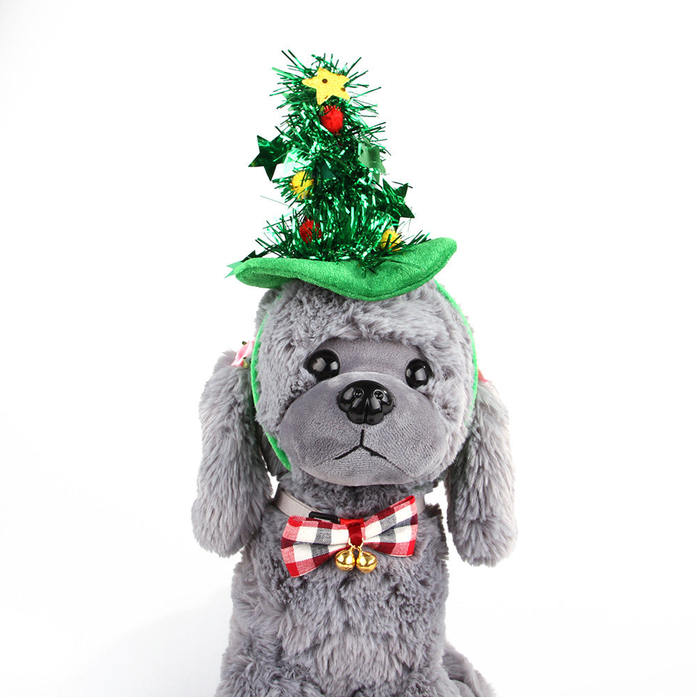 KFX-5814845 Pet Friendly Halloween Headband - Flannel Hat with Sequins and Small Balls, Available in Black, Yellow, and Green