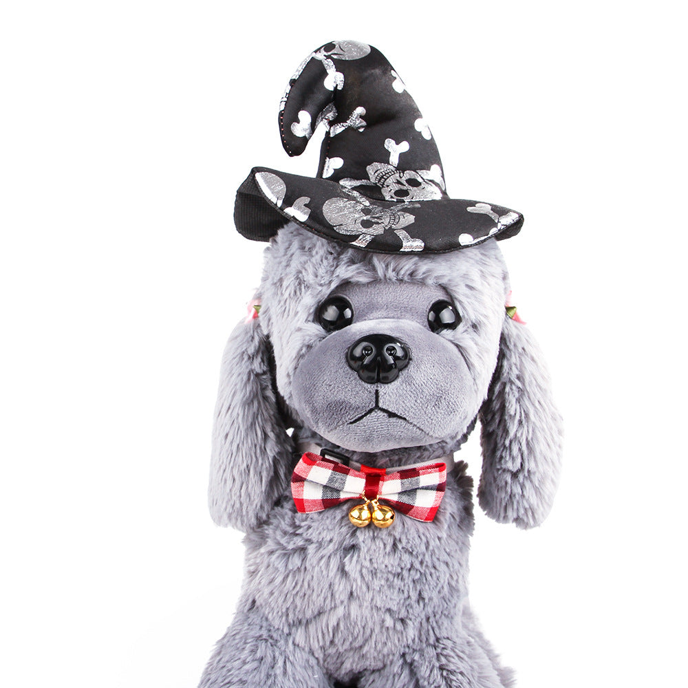 KFX-5814845 Pet Friendly Halloween Headband - Flannel Hat with Sequins and Small Balls, Available in Black, Yellow, and Green