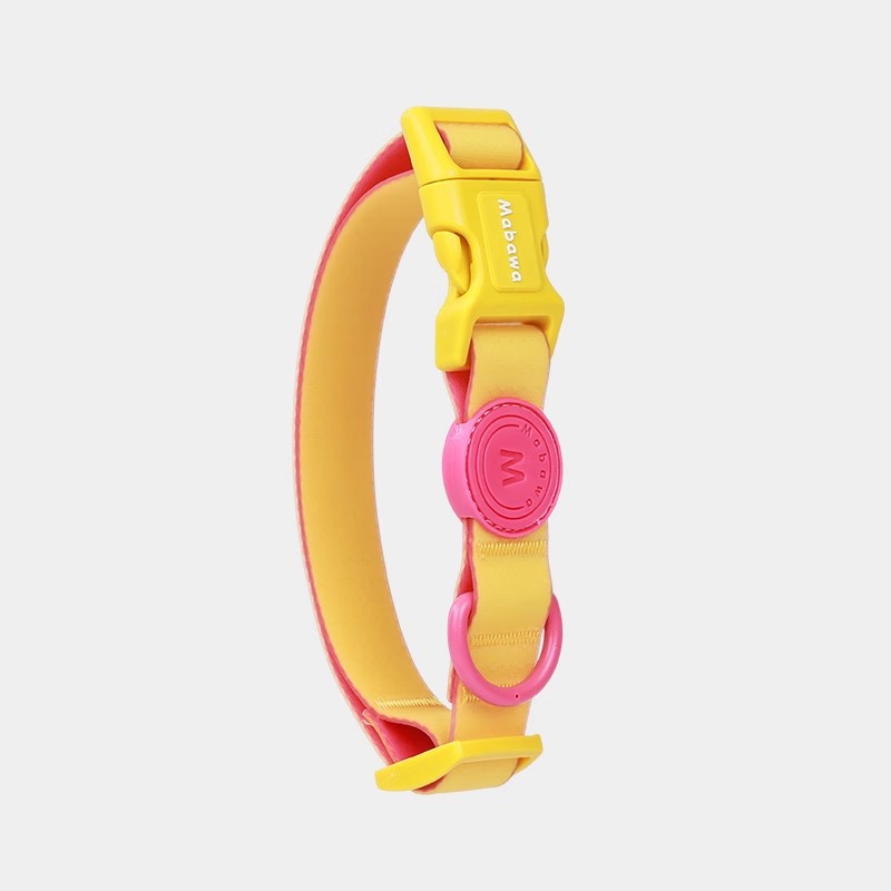 KFX-5818429 Waterproof Nylon Dog Collar with 1.5m Hand Holding Rope in Multiple Colors