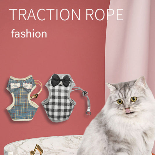 KFX-5821501 Adjustable Anti-Slip Pet Traction Vest with 1.2m Rope in Various Colors